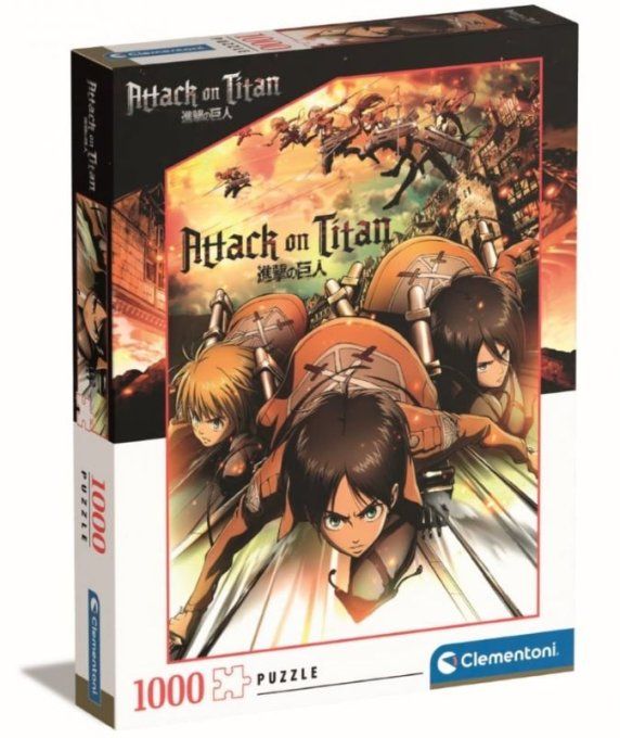 L'ATTAQUE DES TITANS - Eren, Mikasa et Armin - Puzzle 1000 pièces