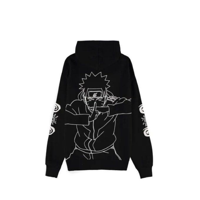 NARUTO SHIPPUDEN - Sweat zippé à capuche noir