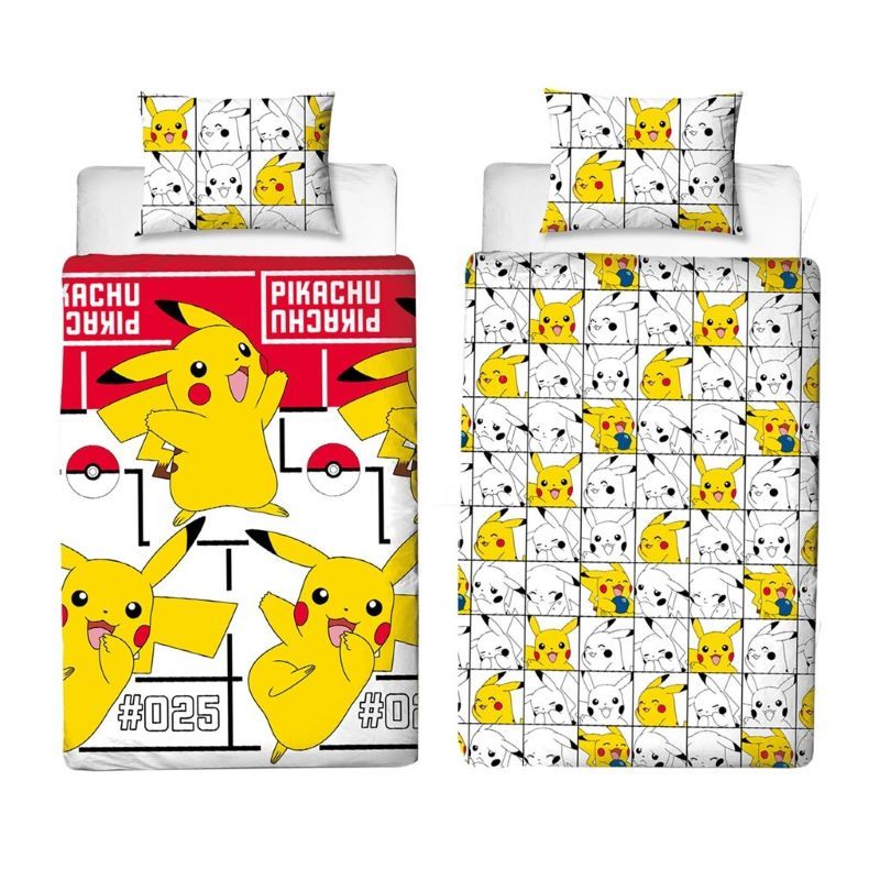 POKEMON - Parure de lit Pikachu 140x200 cm