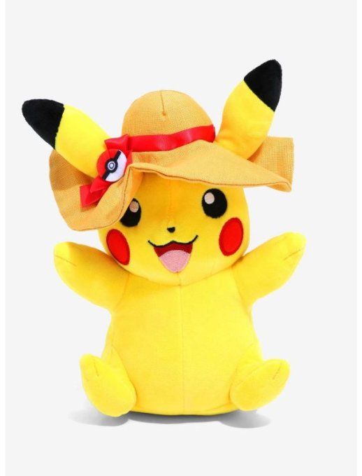 POKEMON - Pikachu chapeau estival - Peluche 20 cm